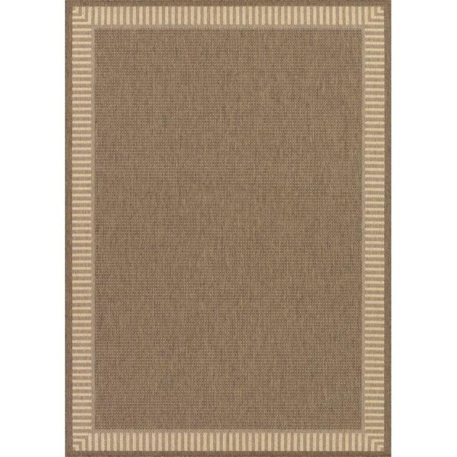 Couristan Recife Wicker Stitch Area Rug, 8'6" x 13', Cocoa-Natural