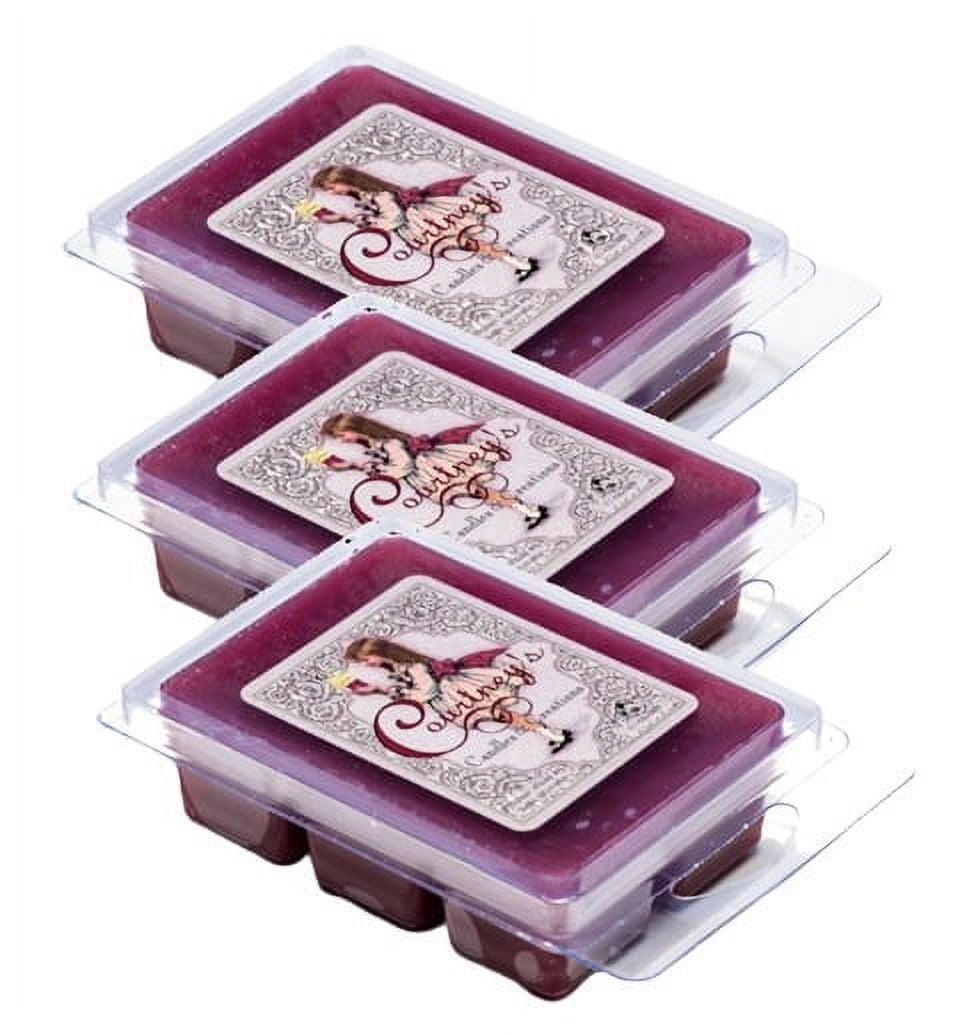 Courtney's Candles Perfectly Pomegranate 3-Pack Mixer Melt or Wax Tart 2.5 Ounces Each
