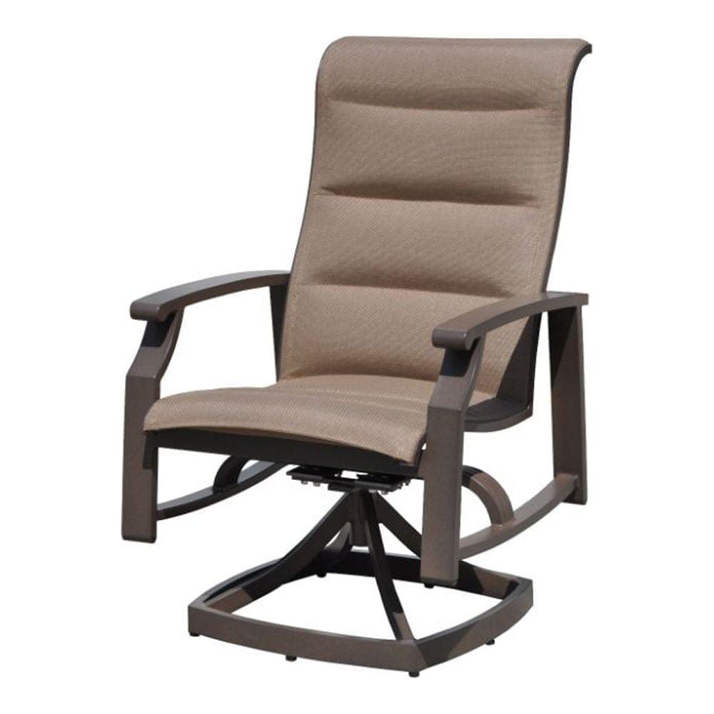 Madison Transitional High-Grade Aluminum Swivel Dining Chair with Cushions