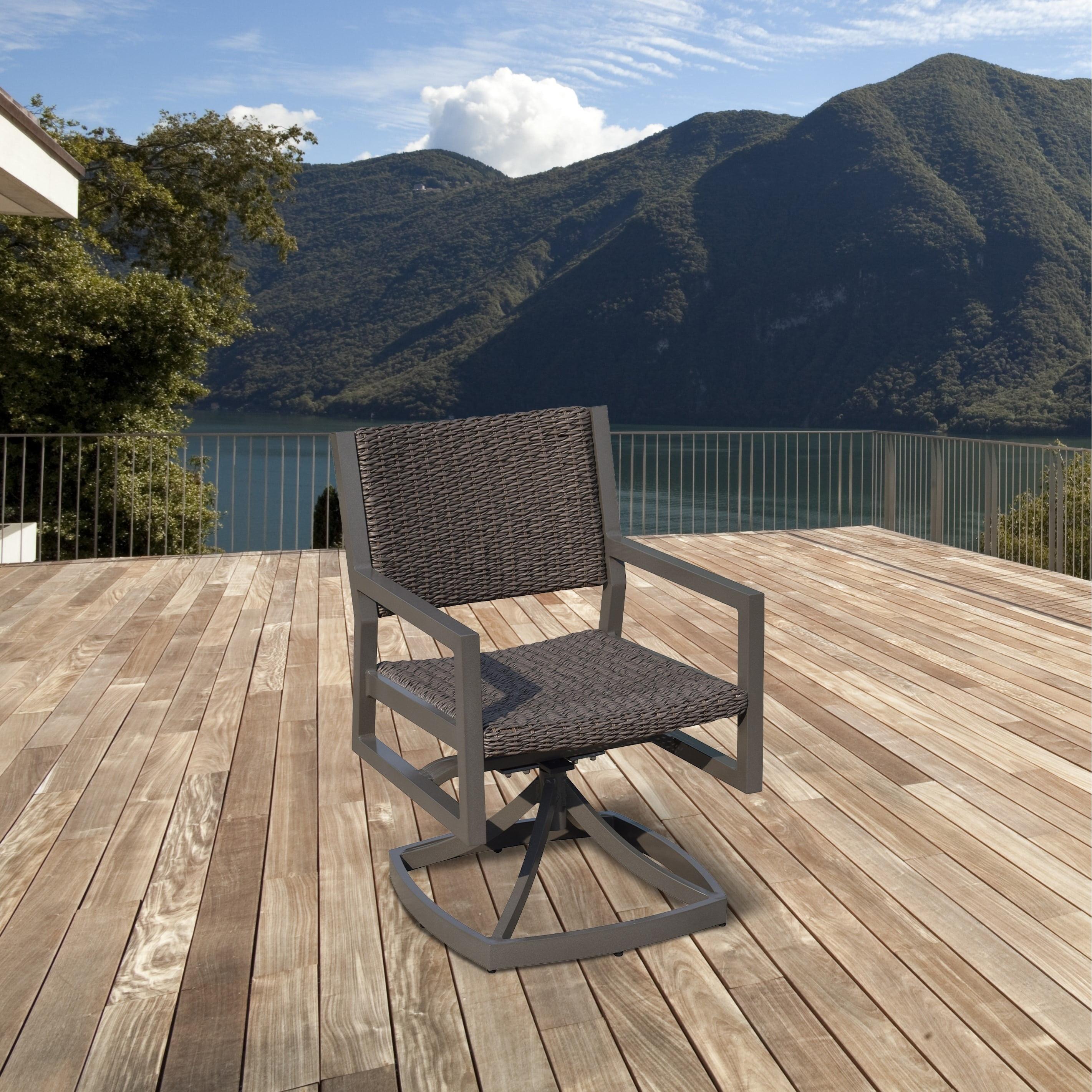 Courtyard Casual Furniture Outdoor Dining Armchair with Cushion (Set of 2)