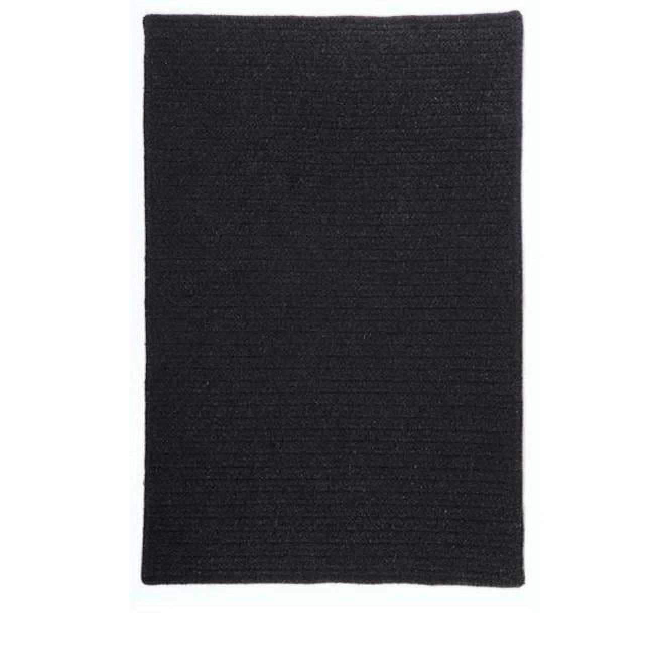 Handmade Black Wool Blend Reversible Runner Rug 2' x 12'