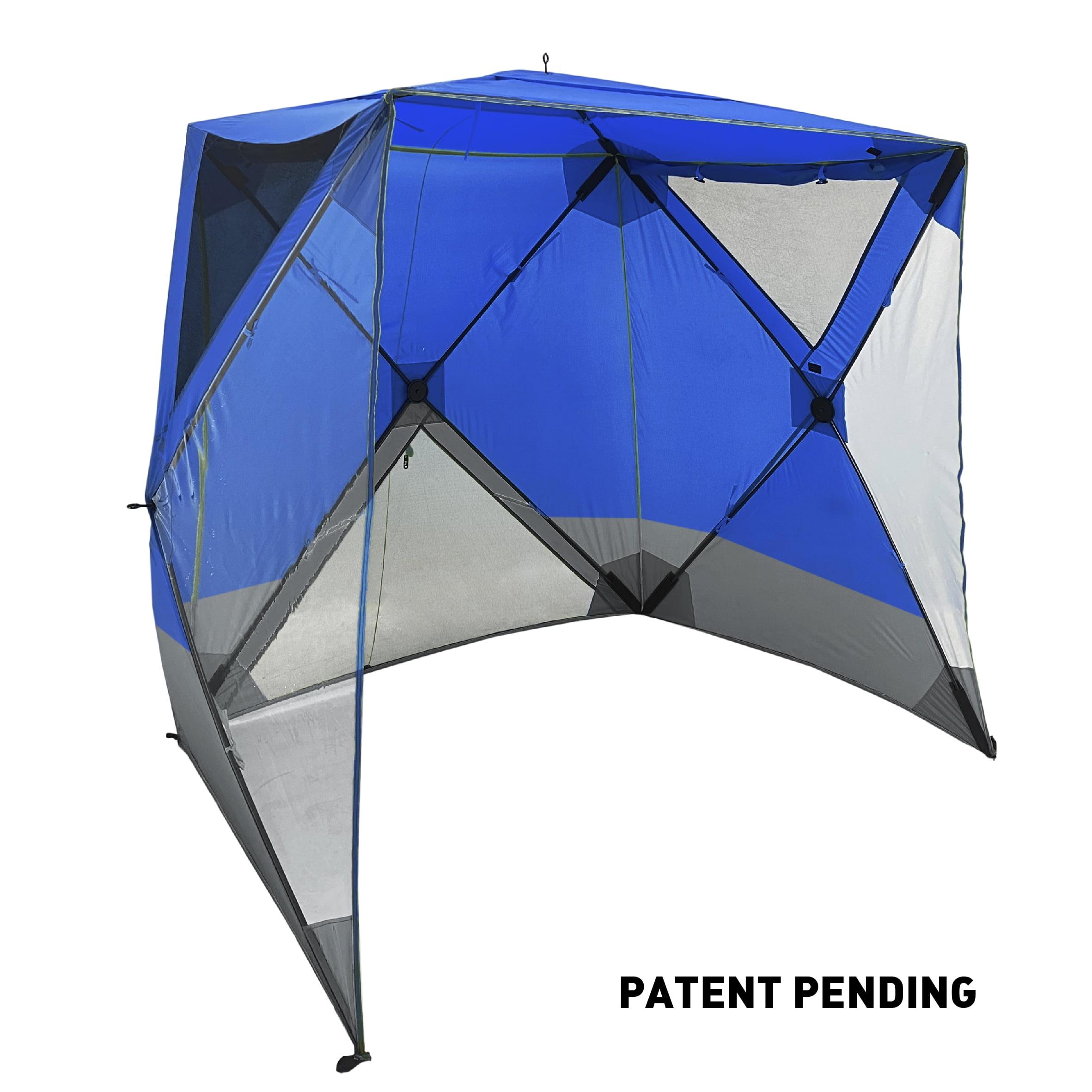 Blue Portable Fiberglass Sports Tent with Sun Protection