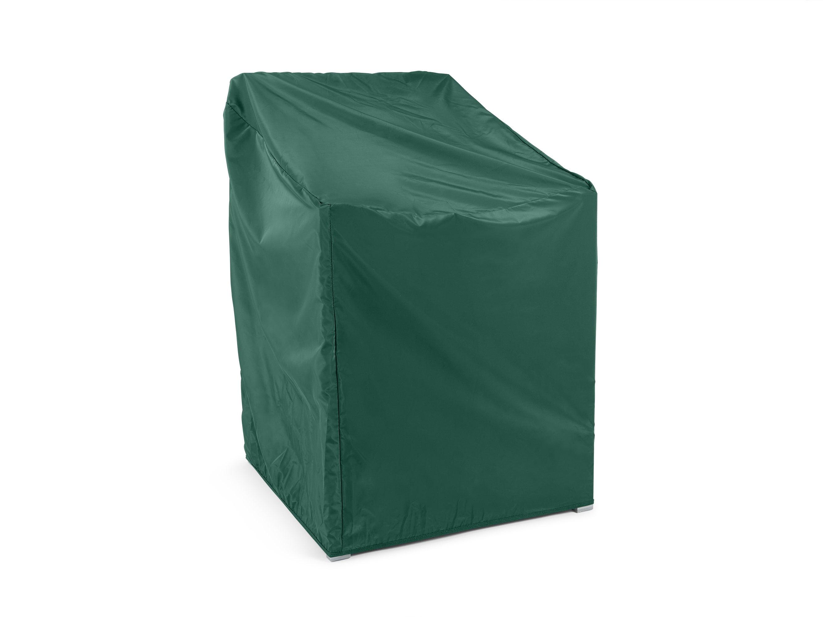 Classic Green Vinyl Outdoor Chair Cover with Elastic Hem