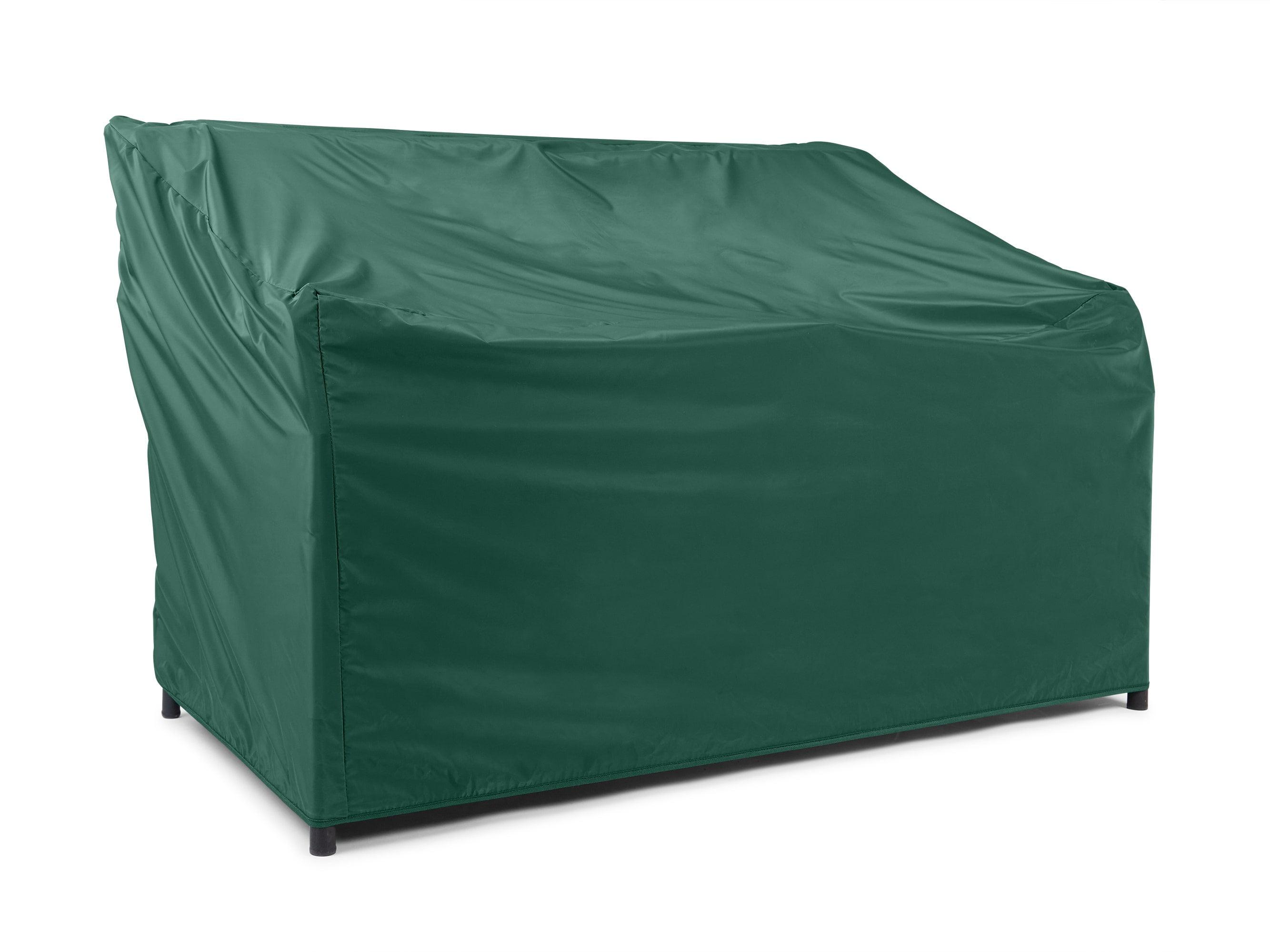 Covermates Outdoor Patio Bench Cover - Light Weight Material, Weather Resistant, Elastic Hem, Seating and Chair Covers, 48W x 26D x 34H, Green