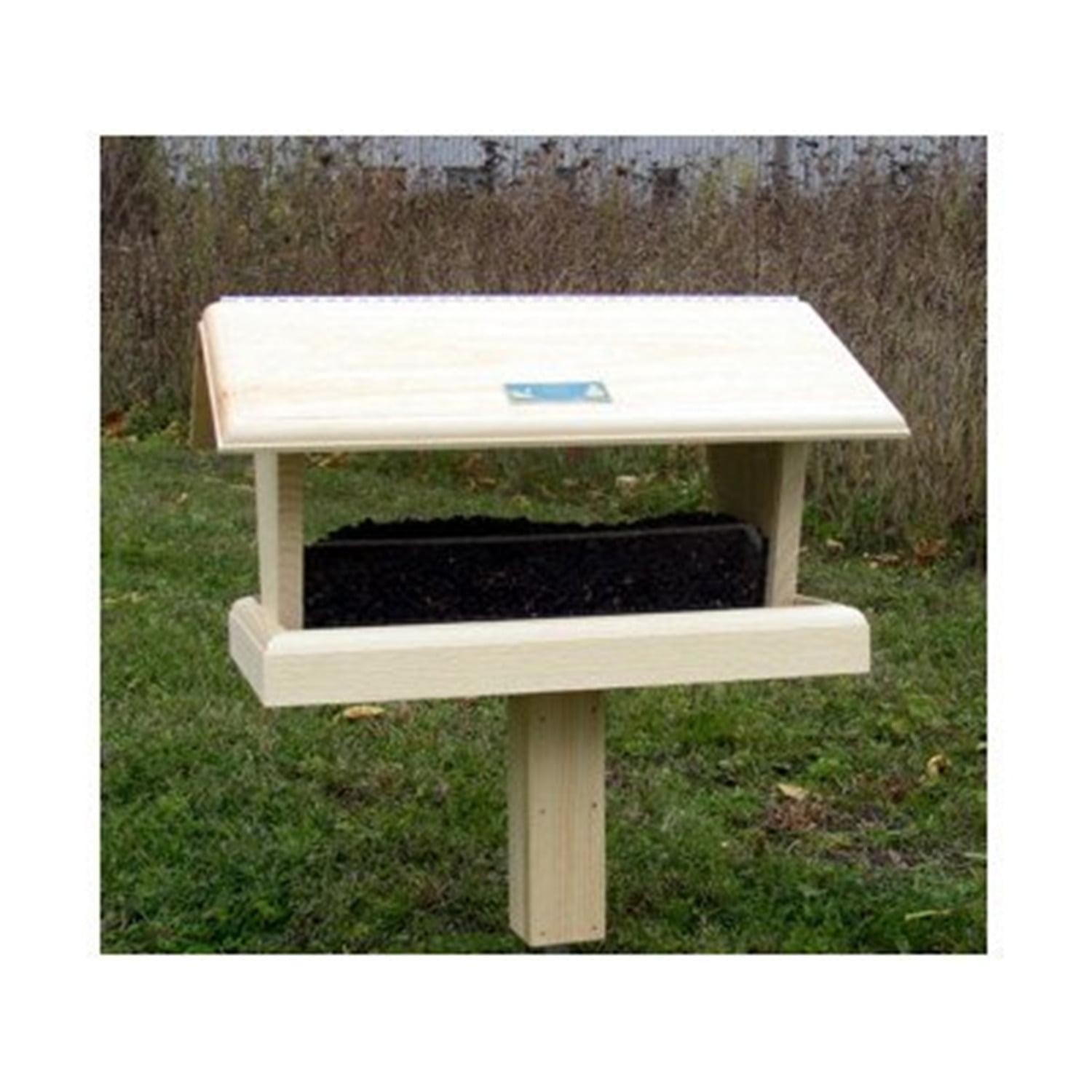 Large Natural Wood and Plexiglas Hopper Bird Feeder