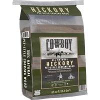 Cowboy .65 cu ft Hickory Cooking Wood: Kiln Dried, Long-Burning Fire Logs for Grills & Smokers
