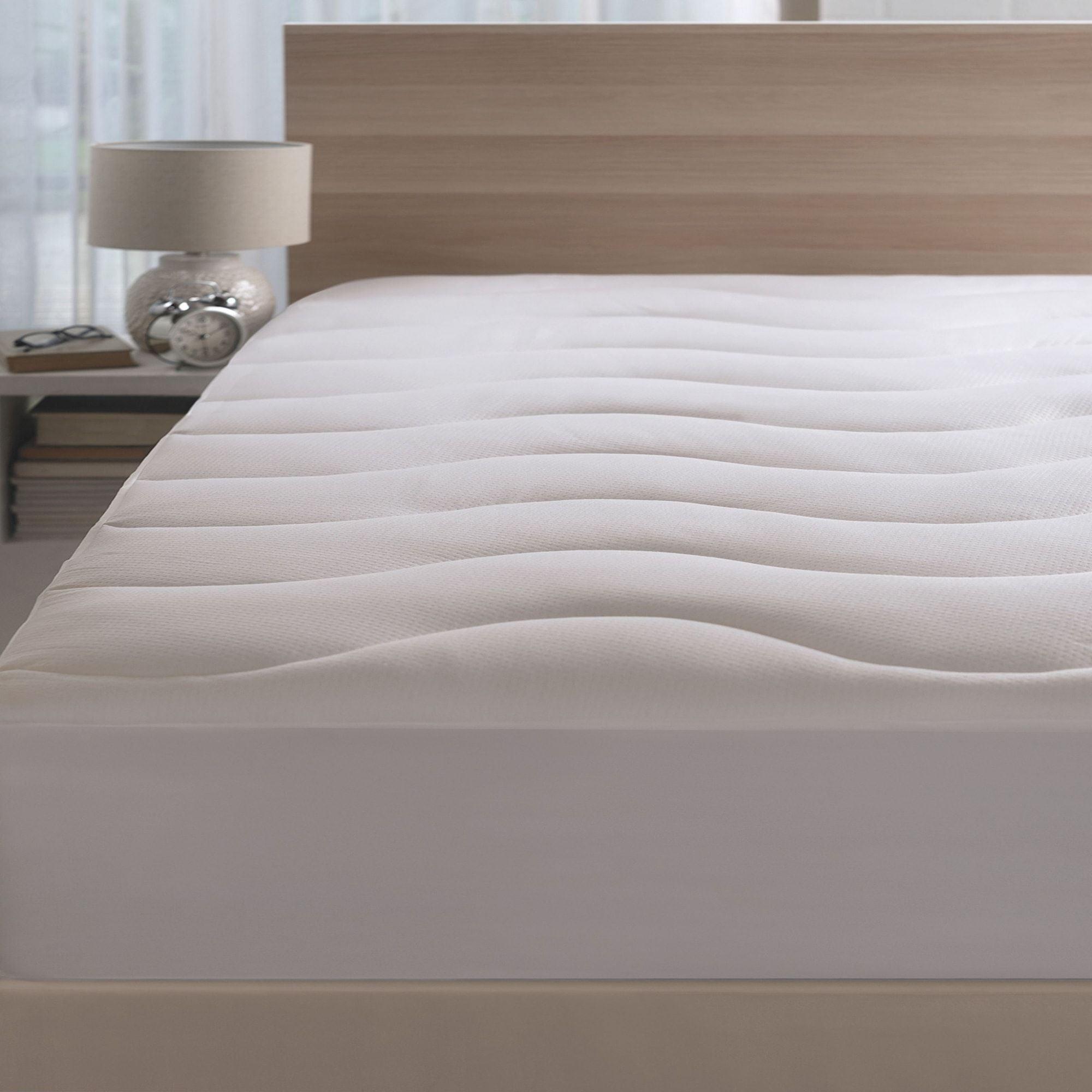 Twin Coolmax Moisture Wicking Mattress Pad - Allied Home: Microfiber, Hypoallergenic, Fits 18" Depth