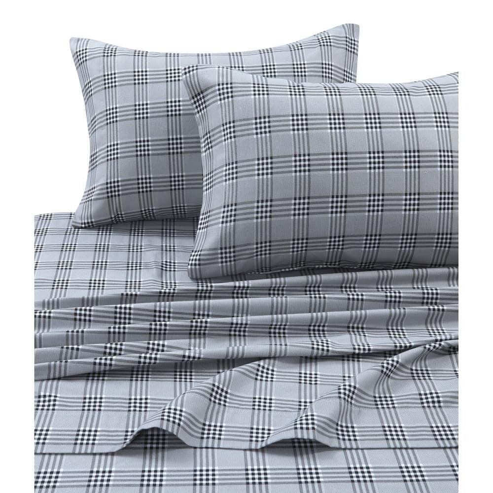 Tribeca Living Cozy Flannel Plaid Sheet Set
