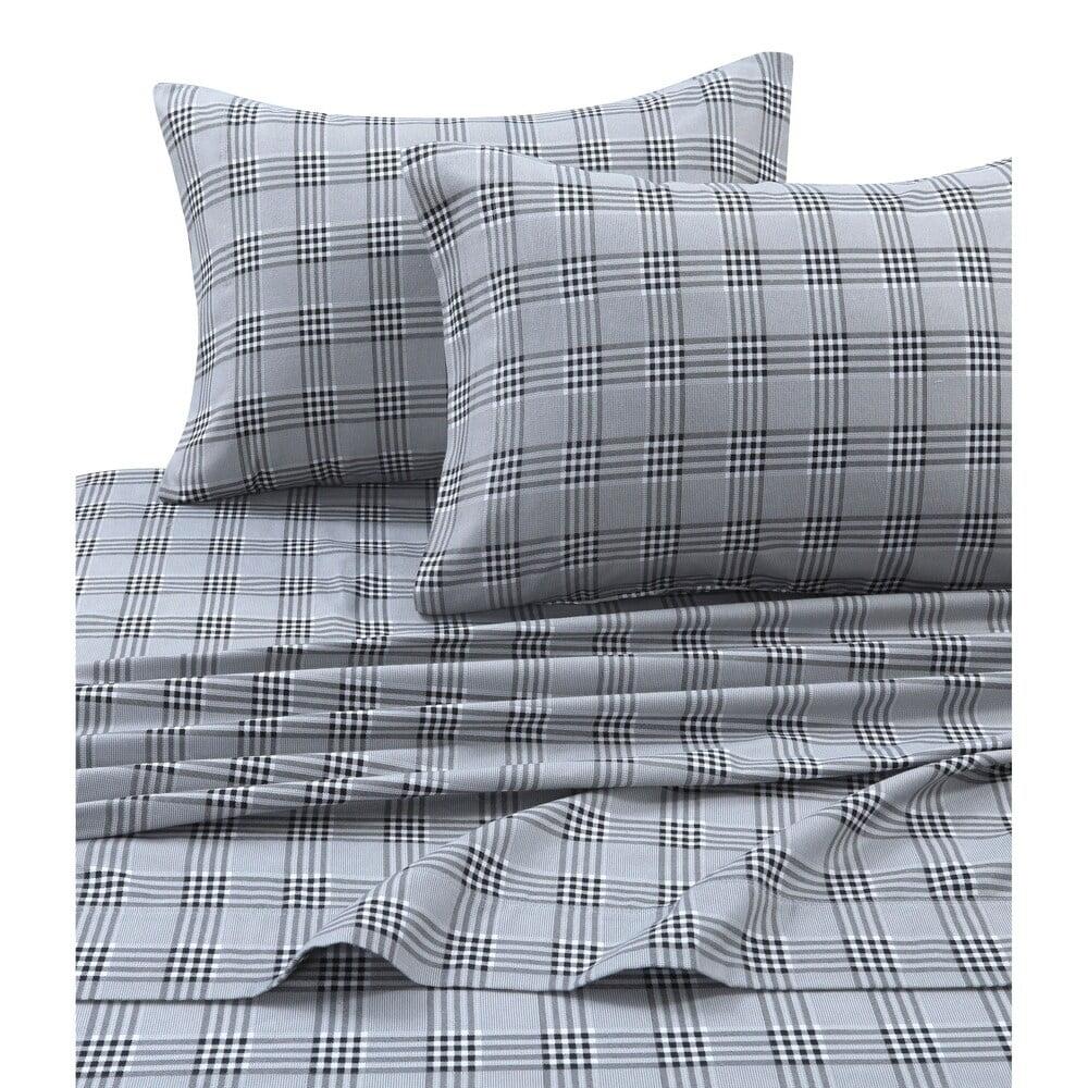 Tribeca Living Printed Cotton Flannel Extra Deep Pocket Sheet Set