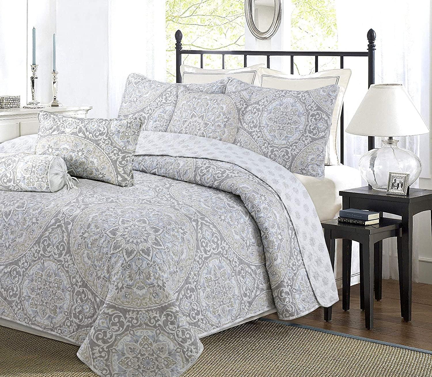 Cozy Line Home Fashion Damask Quilt Set