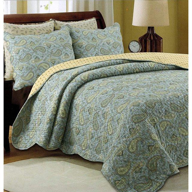 Cozy Line Home Fashion Cotton Paisley Quilt Set