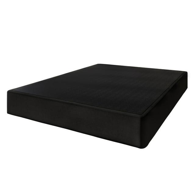 ChaletPosh King Wooden Box Spring in Black Linen