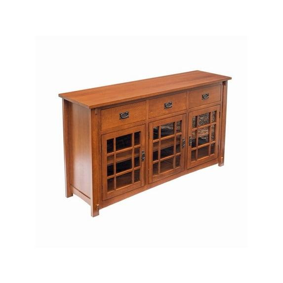 Crafters and Weavers Arts and Crafts Wood Sideboard in Cherry