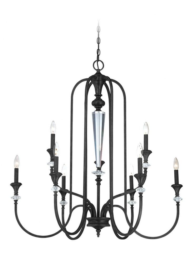 Elegant Boulevard 9-Light Distressed Bronze Chandelier