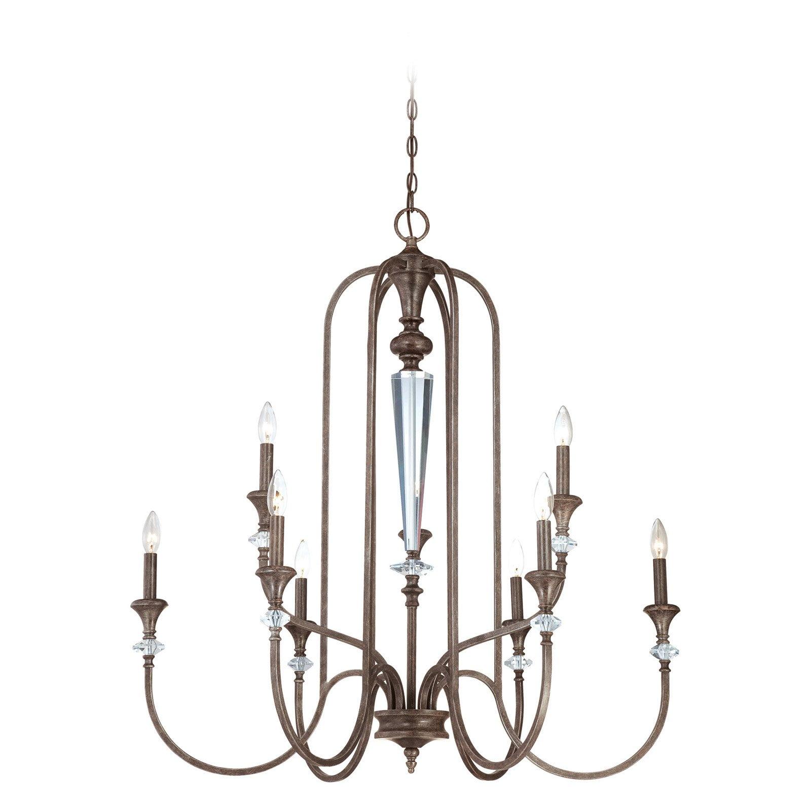 Elegant Boulevard 9-Light Distressed Bronze Chandelier