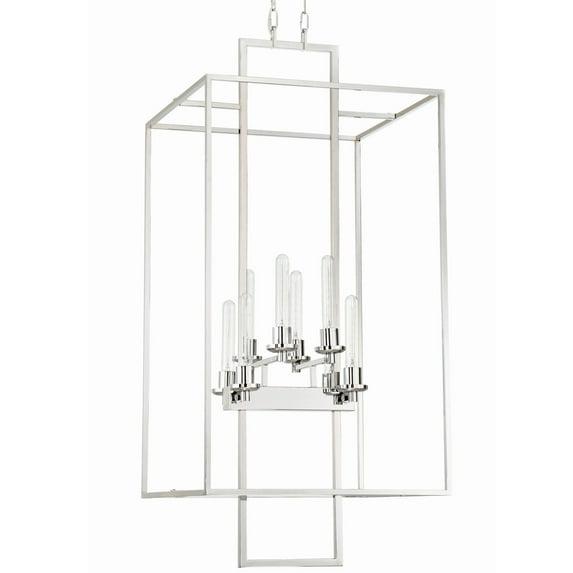 Craftmade 41538 Cubic 8 Light 20-1/2" Wide Cage Chandelier - Chrome