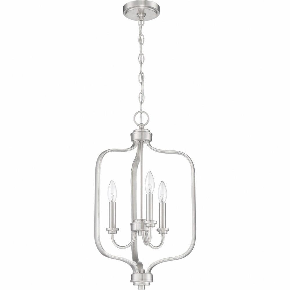 Elegant 5" Mini Pendant in Brushed Polished Nickel with Clear Glass Shade