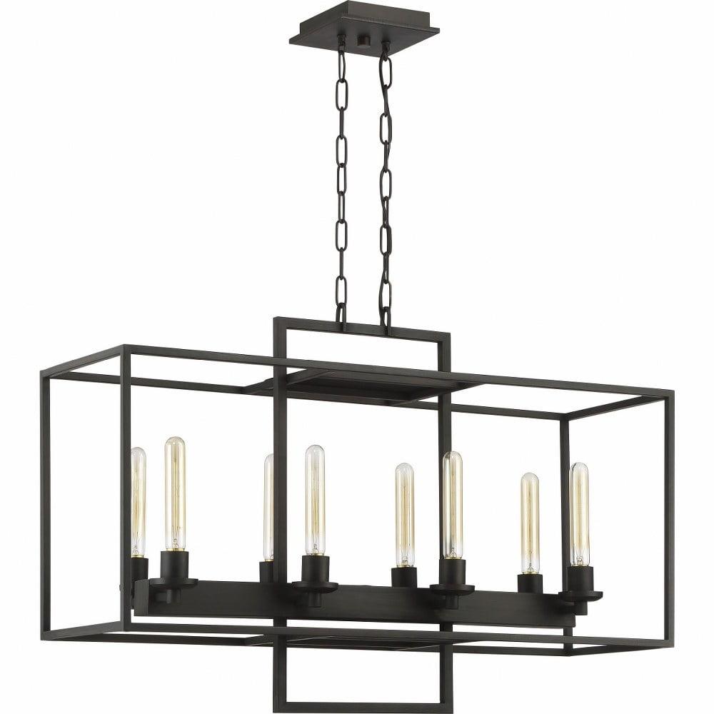 Craftmade 41528 Cubic 8 Light 36" Wide Linear Chandelier - Bronze