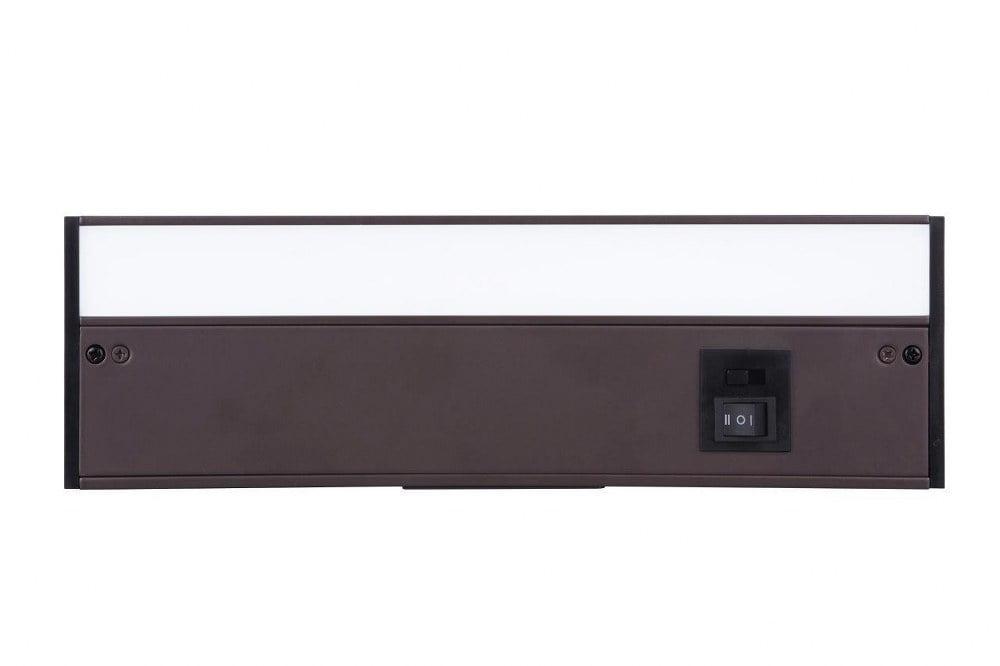 Bronze 12" LED Under Cabinet Light Bar with Adjustable Color Temperature