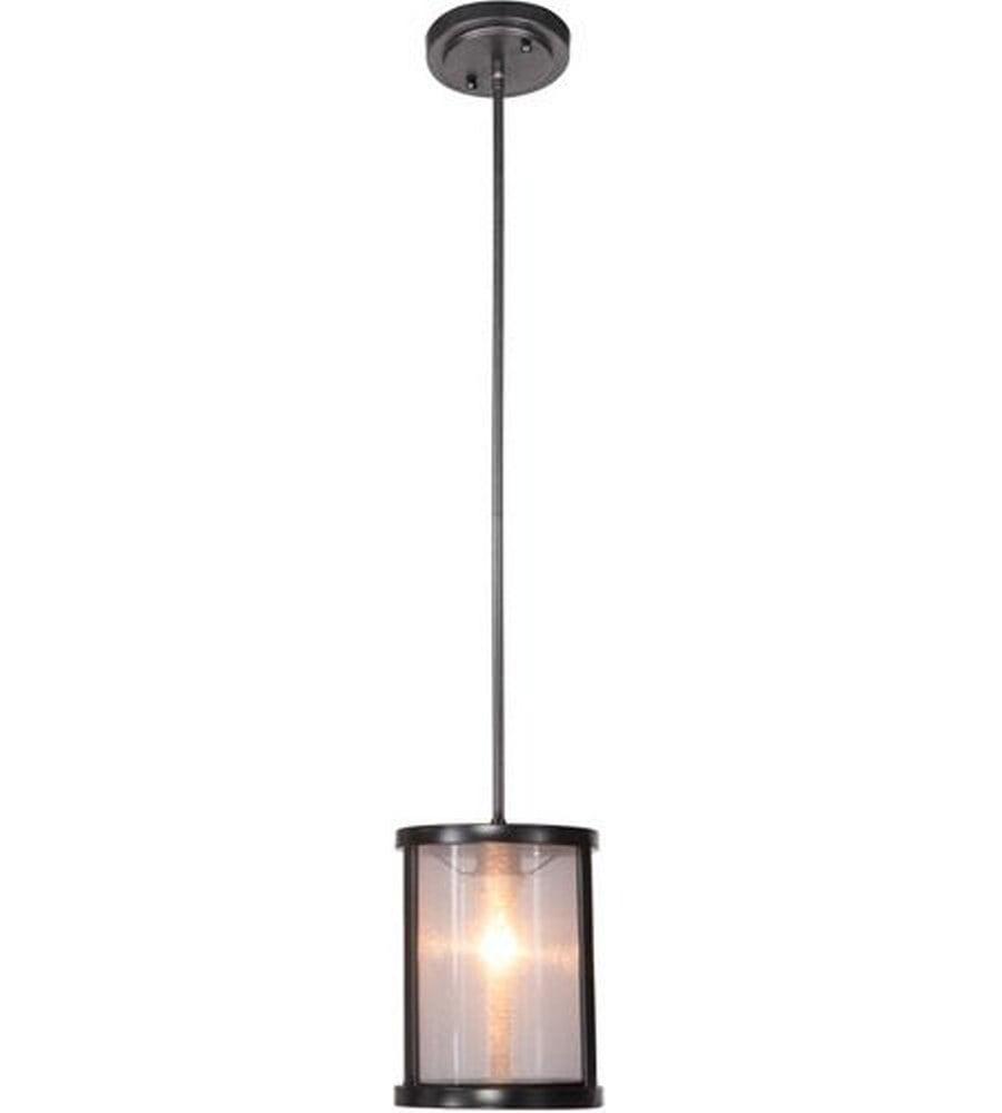 Matte Black Mini Pendant with Clear Glass Shade