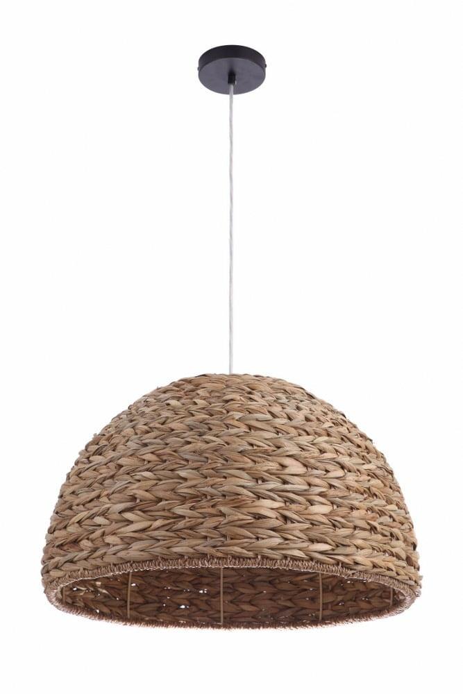 Natural Grass Shade Glass Indoor/Outdoor Pendant Light