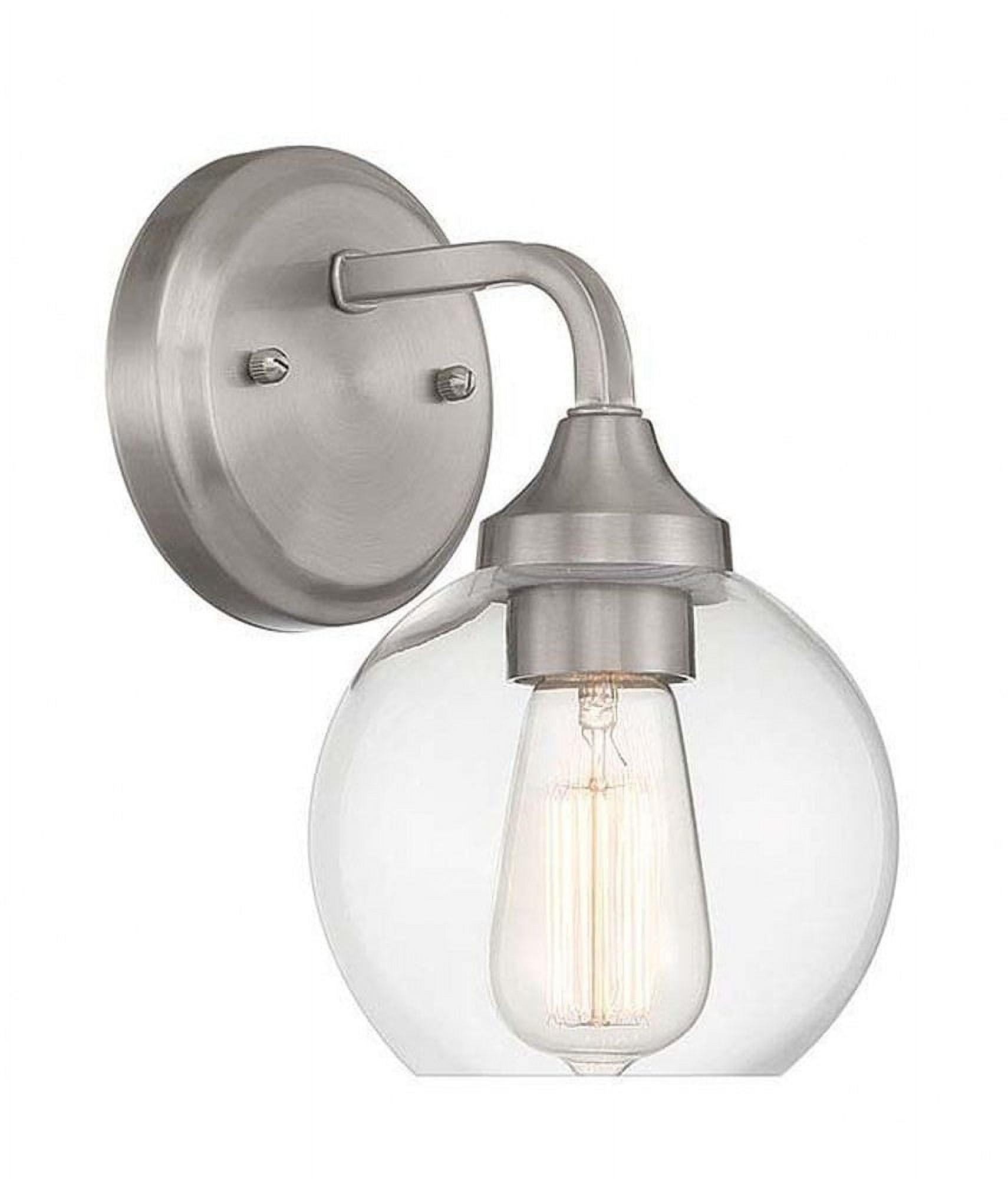 Glenda Classic Nickel 6" Direct Wired Wall Sconce