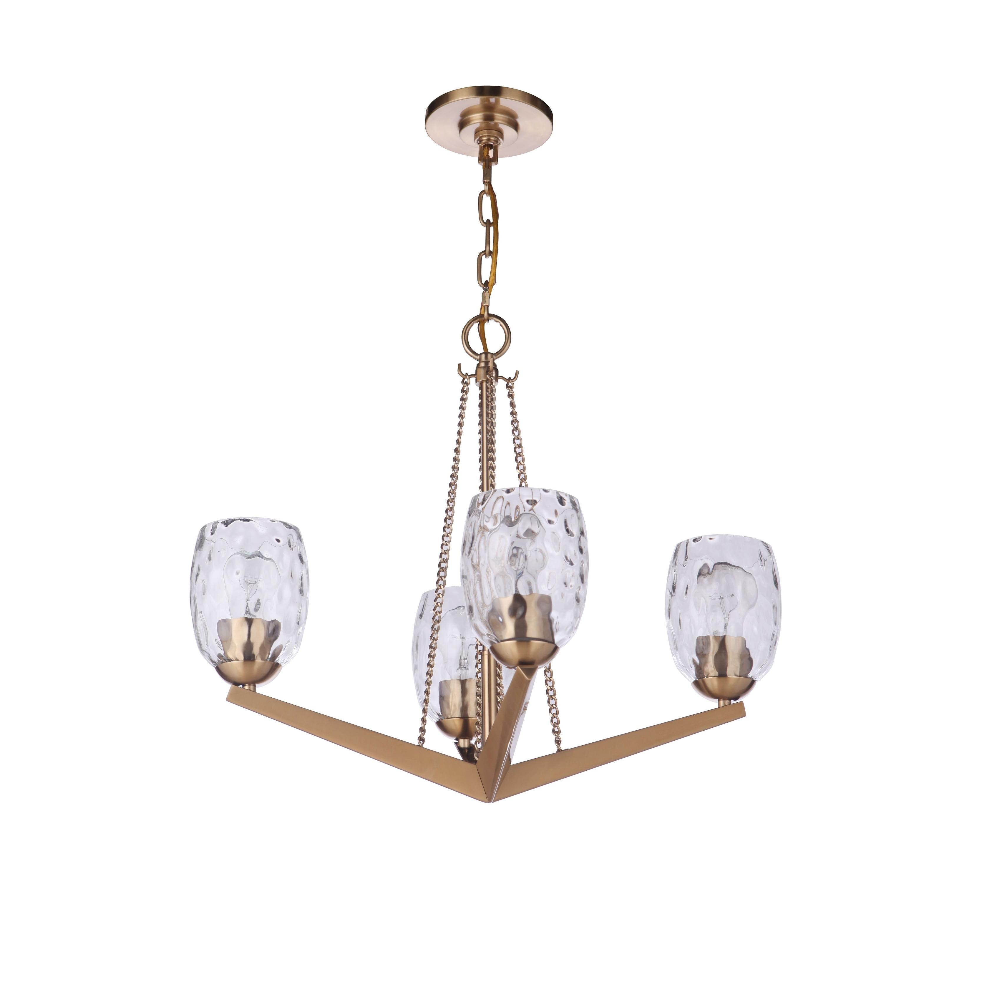 Craftmade Lighting Guiding Star 4 - Light Chandelier in  Satin Brass