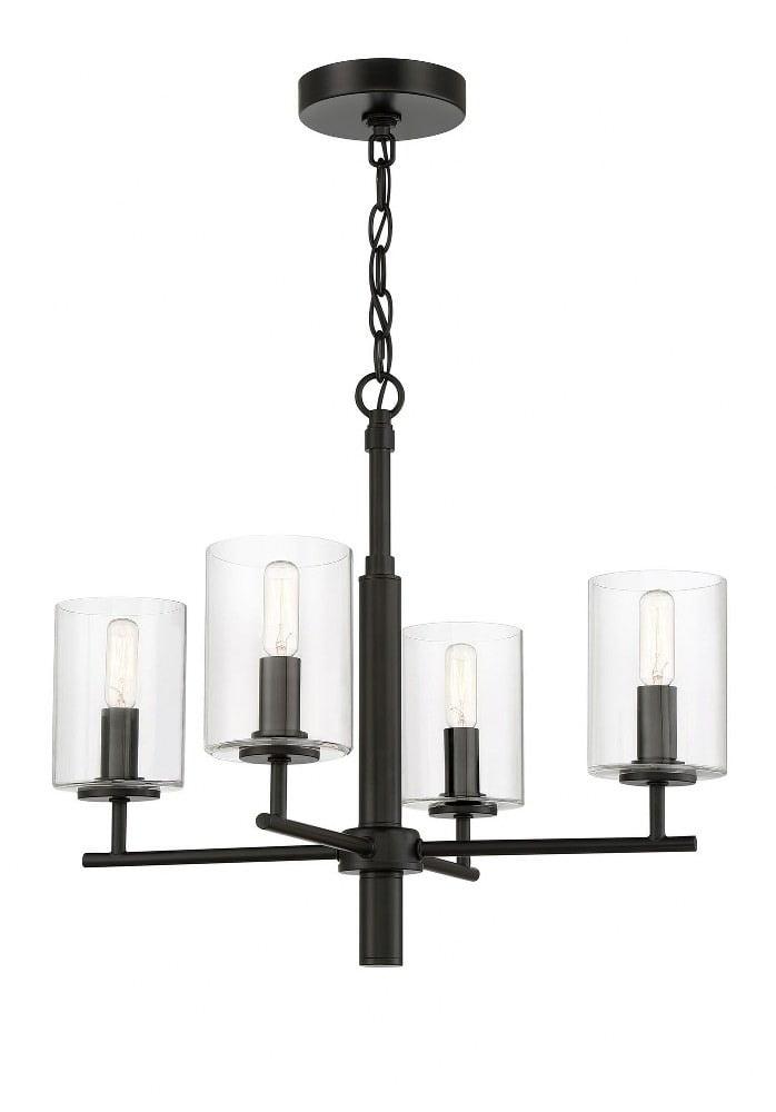 Craftmade Lighting Hailie 4 - Light Chandelier in  Flat Black