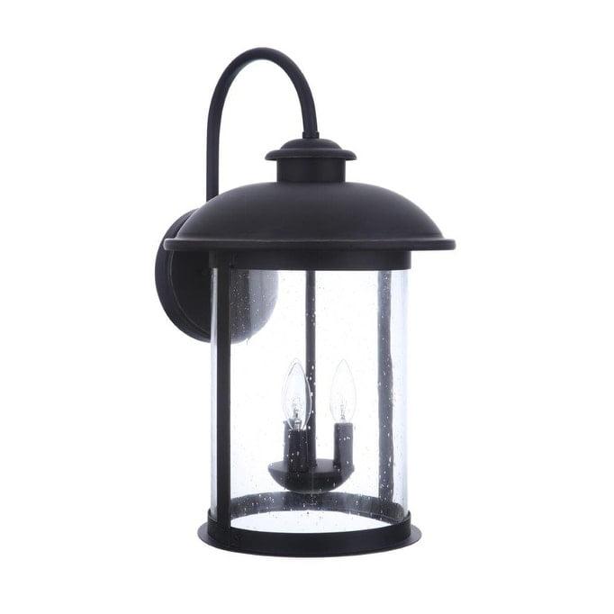 Traditional Classic Bronze Dimmable Lantern Sconce with Clear Shade