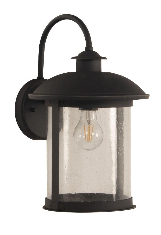 Traditional Classic Bronze Dimmable Lantern Sconce with Clear Shade