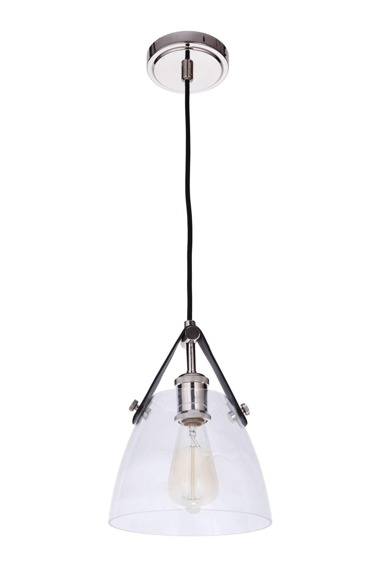 51391-PLN-Craftmade Lighting-Hagen - One Light Pendant - 7.87 inches wide by 11 inches high-Polished Nickel Finish    -Traditional Installation