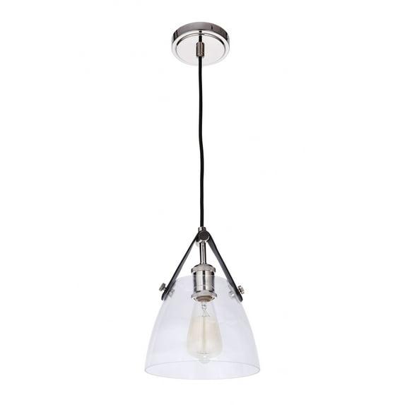 51391-PLN-Craftmade Lighting-Hagen - One Light Pendant - 7.87 inches wide by 11 inches high-Polished Nickel Finish    -Traditional Installation