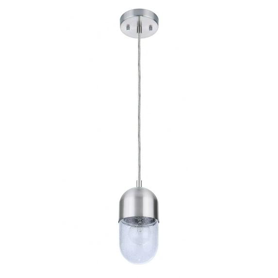 55091-BNK-Craftmade Lighting-Pill - 1 Light Mini Pendant-Brushed Polished Nickel Finish    -Traditional Installation
