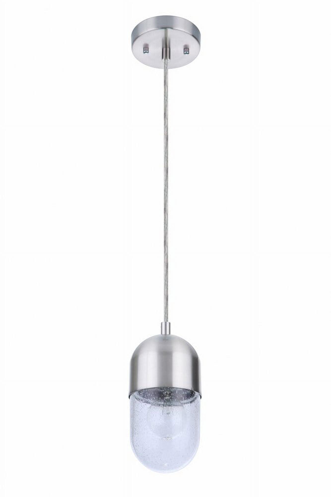 55091-BNK-Craftmade Lighting-Pill - 1 Light Mini Pendant-Brushed Polished Nickel Finish    -Traditional Installation
