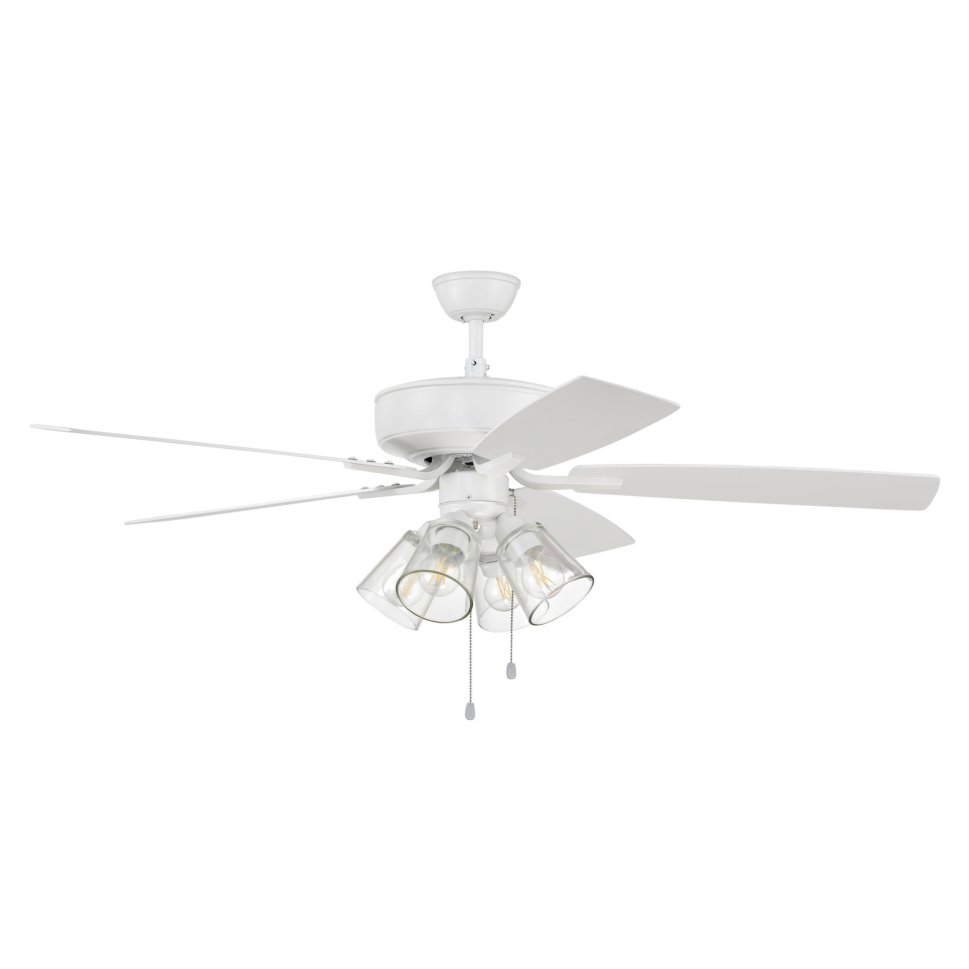 Pro Plus 104 Clear 4 Light Kit 52'' Ceiling Fan with Light Kit