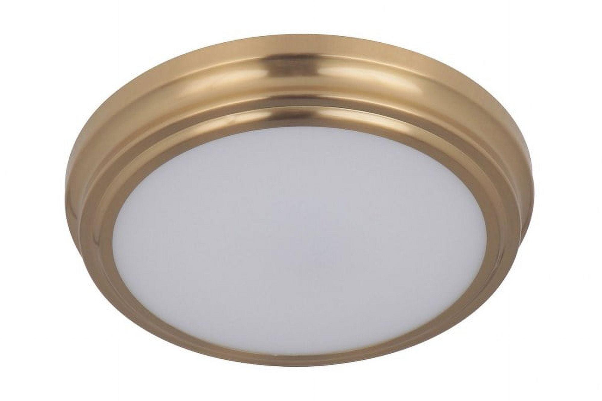 Satin Brass 9" Round LED Flush Mount Ceiling Light