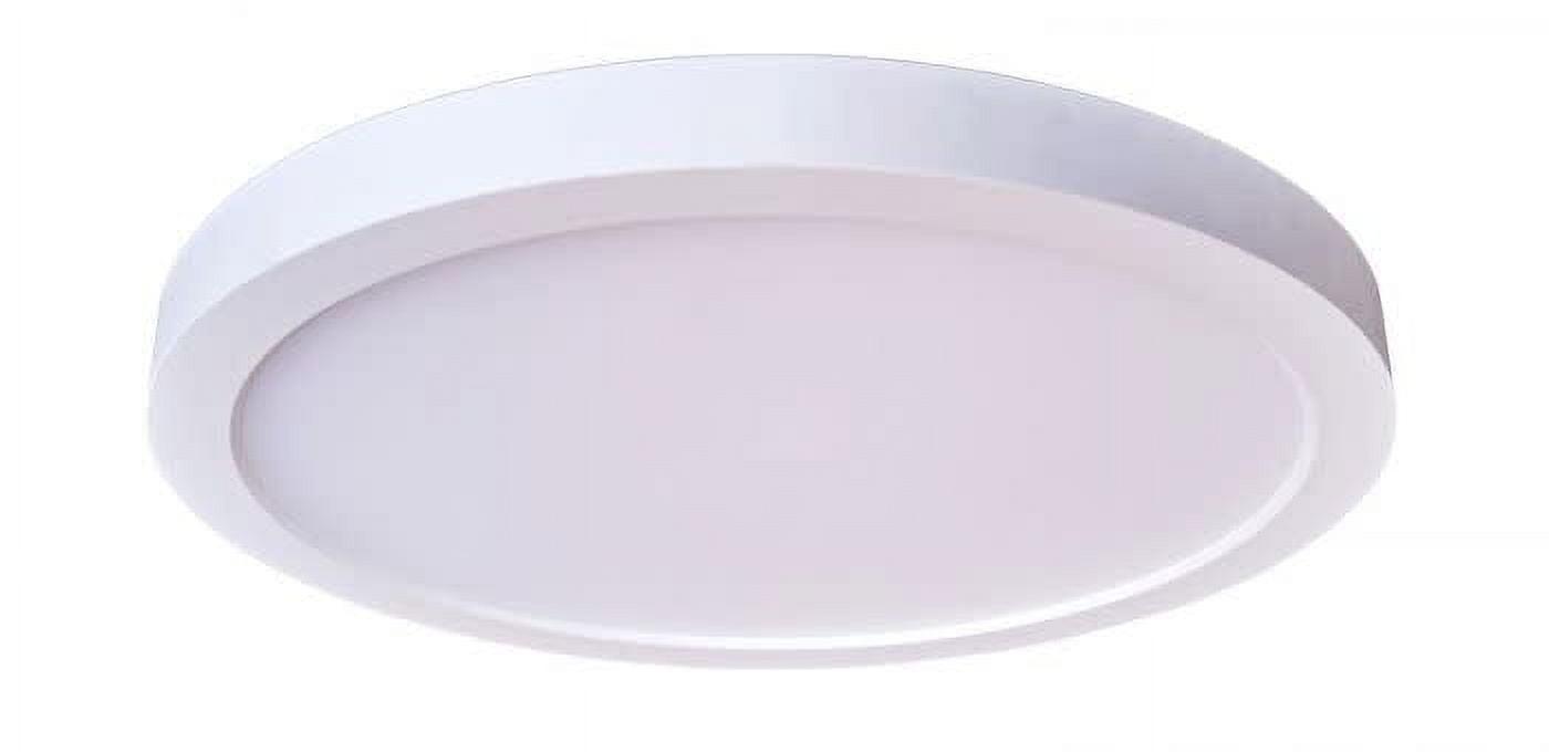 White Brushed Nickel 7" Round LED Flush Mount Ceiling Light