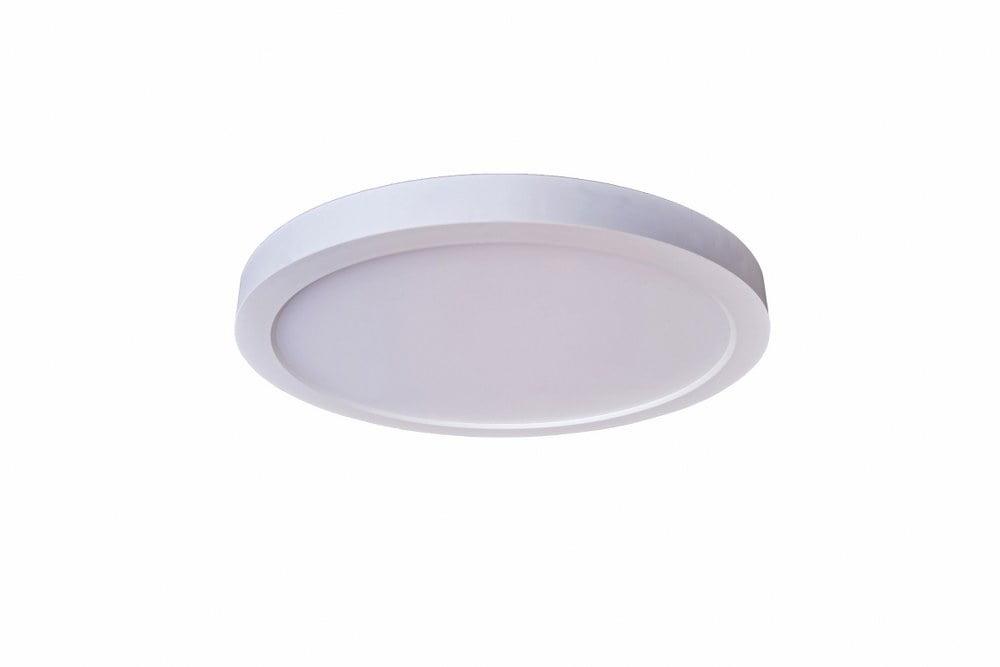 White Brushed Nickel 7" Round LED Flush Mount Ceiling Light