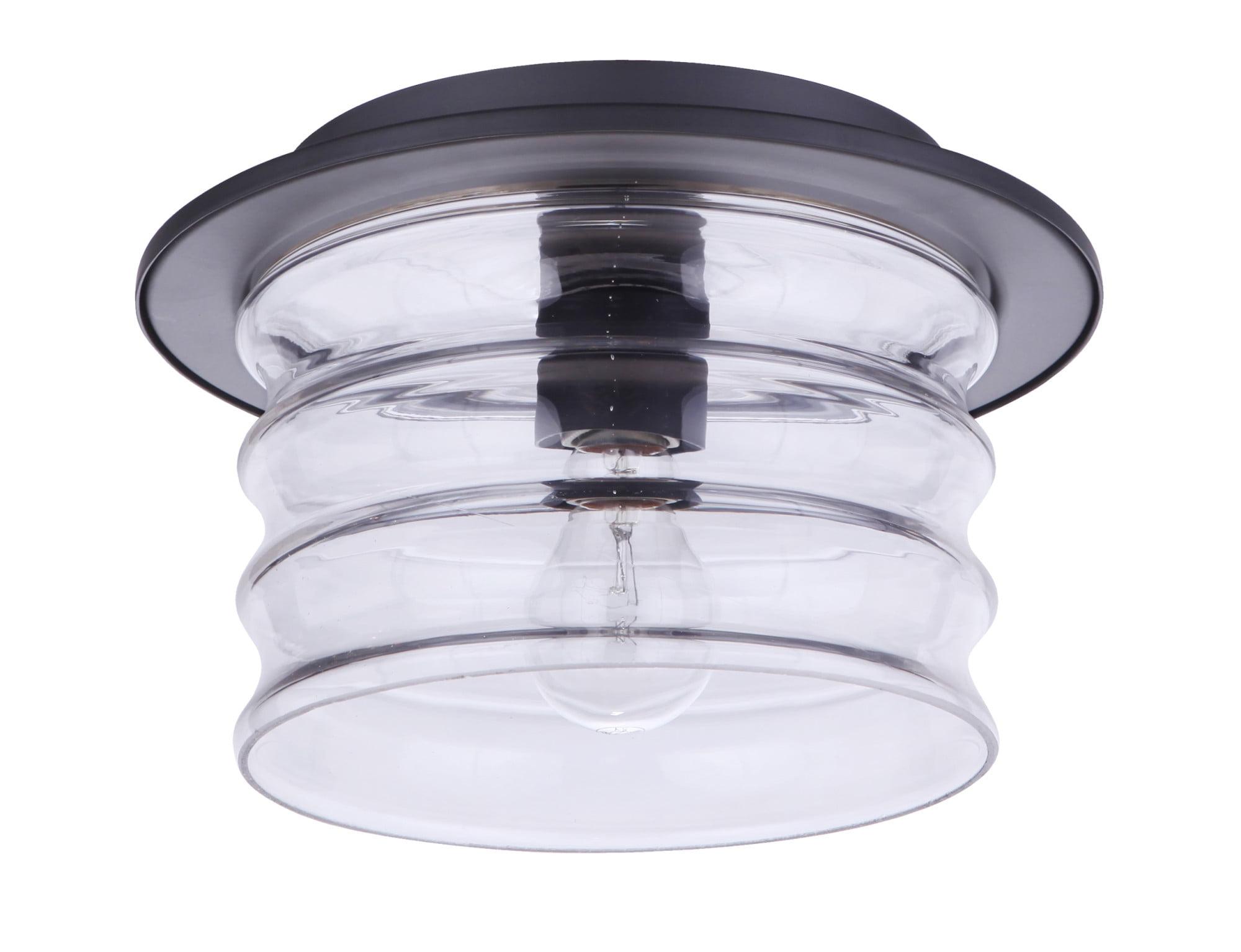 Midnight Clear Glass Indoor/Outdoor Flush Mount Light