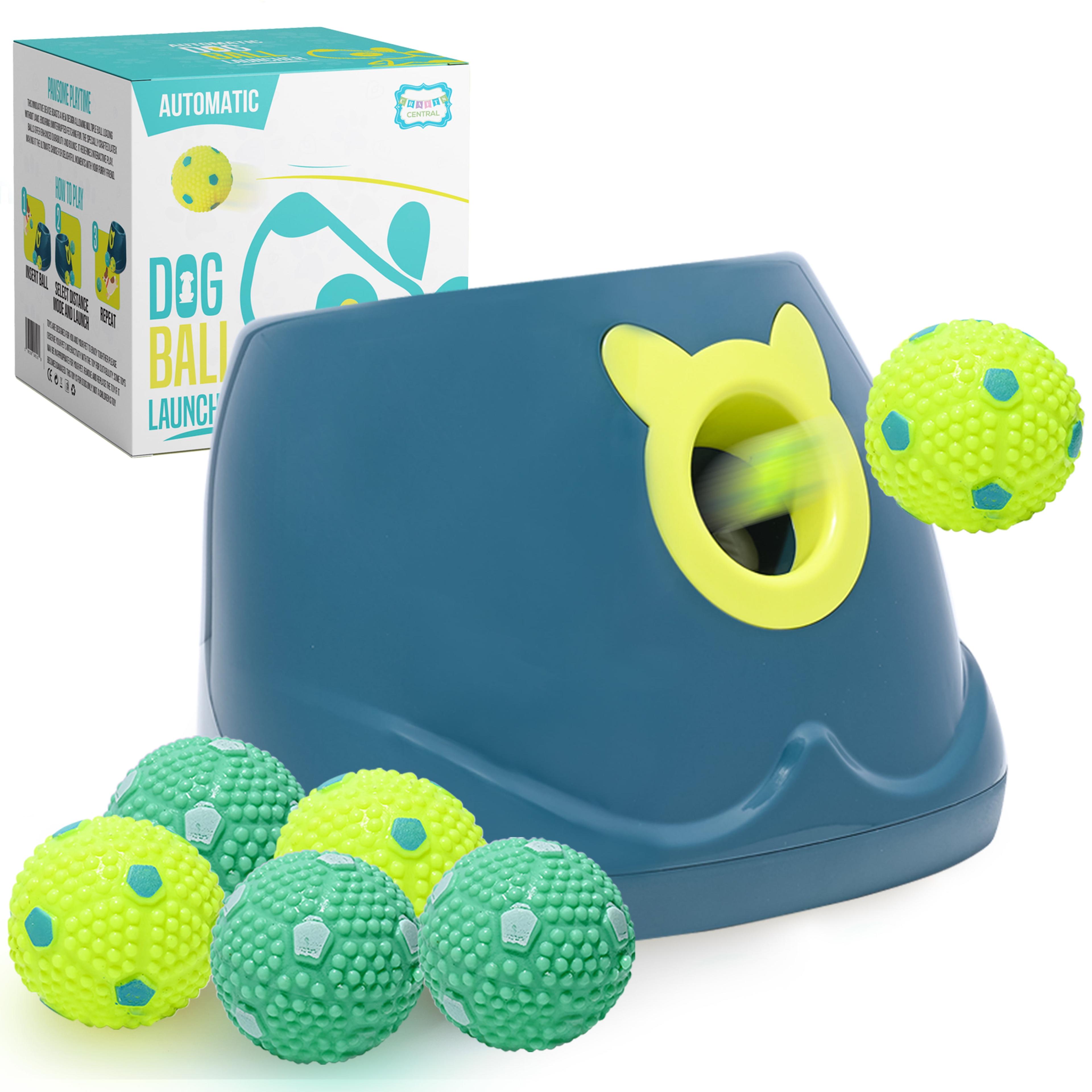 Automatic Blue and Green Dog Ball Launcher with Latex Balls