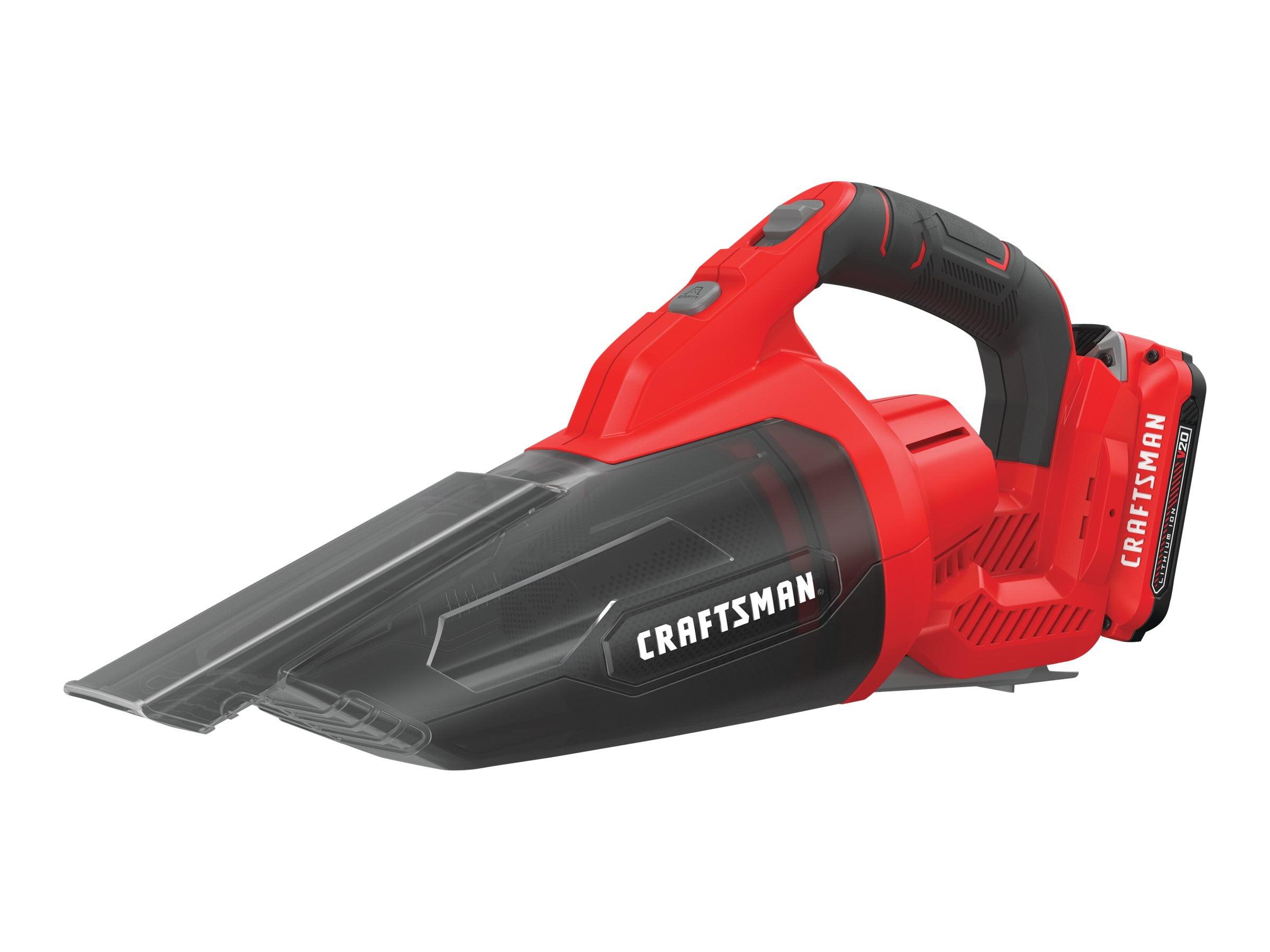 Craftsman Red Cordless Handheld Bagless Vacuum with Lithium Battery