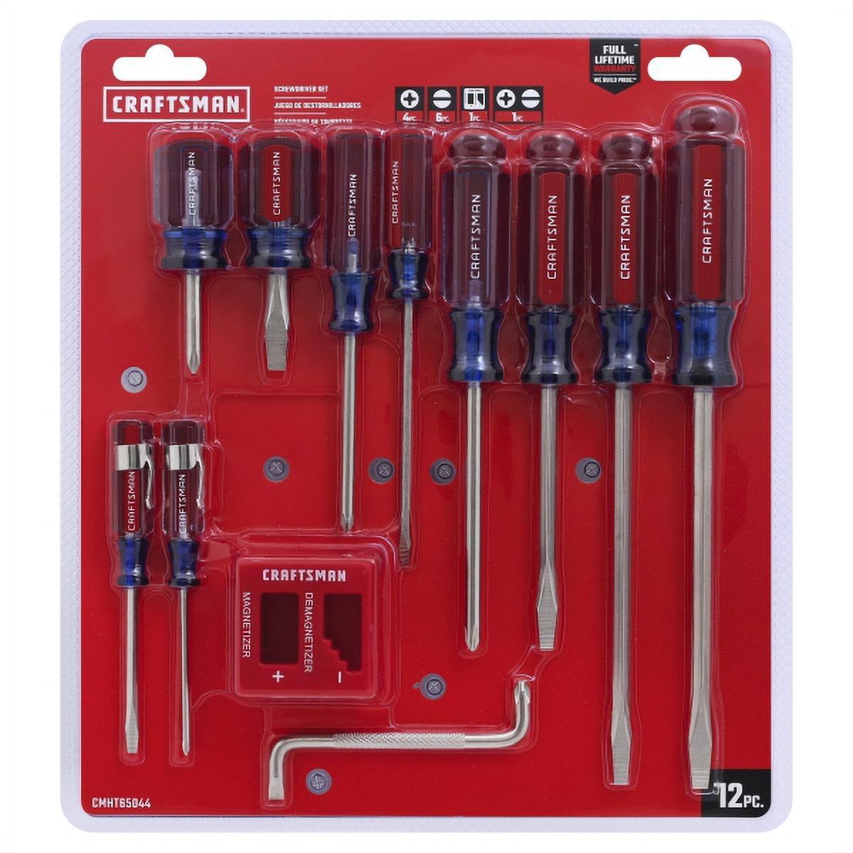 Craftsman 12-Piece Alloy Steel Screwdriver Set with Satin-Nickel Finish