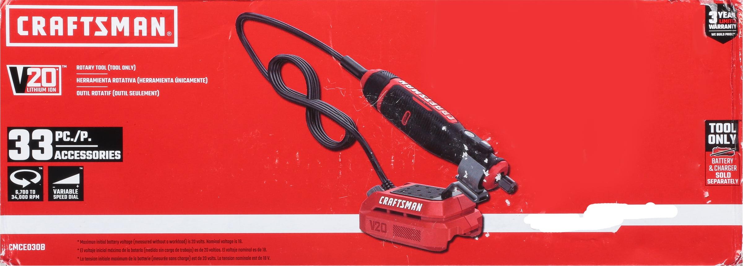 Craftsman V20 Cordless Black Rotary Tool with Accessories