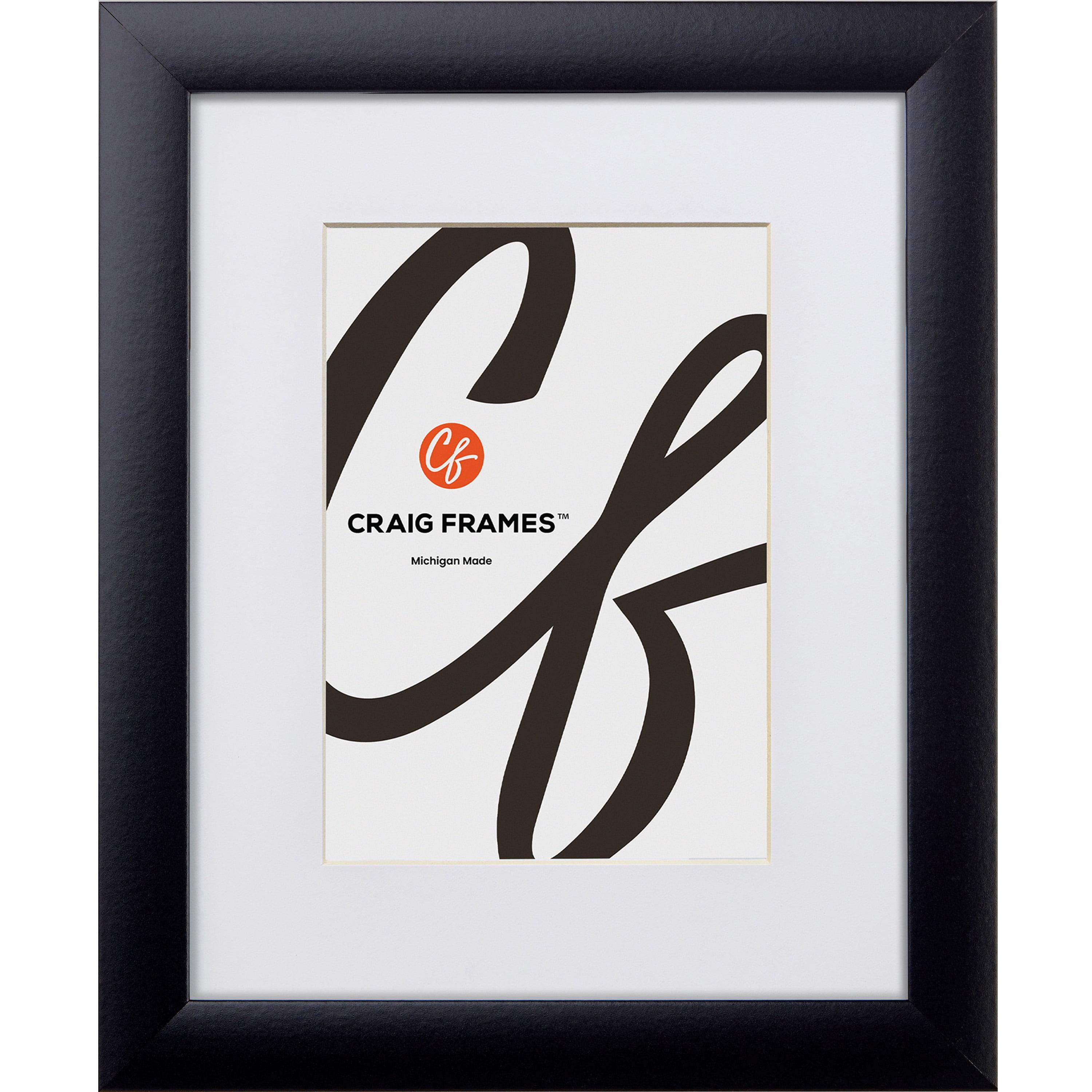 Craig Frames 1WB3BK 17 x 22 Inch Black Picture Frame Matted to Display a 13 x 19 Inch Photo