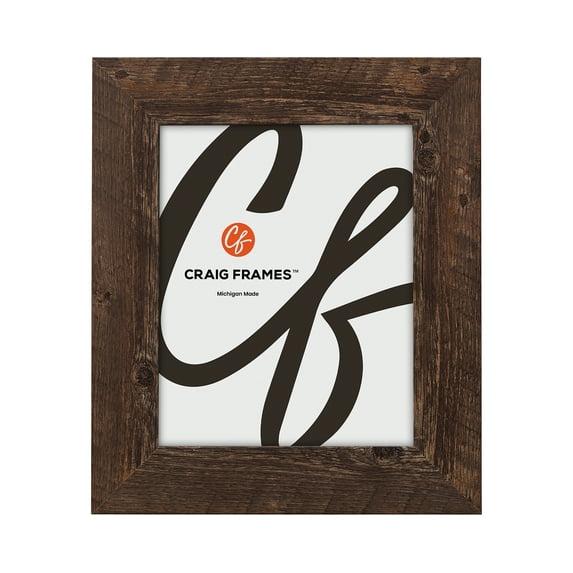 Craig Frames American Barn, 11x15 inch Picture Frame, Faux Brown Oak Barnwood