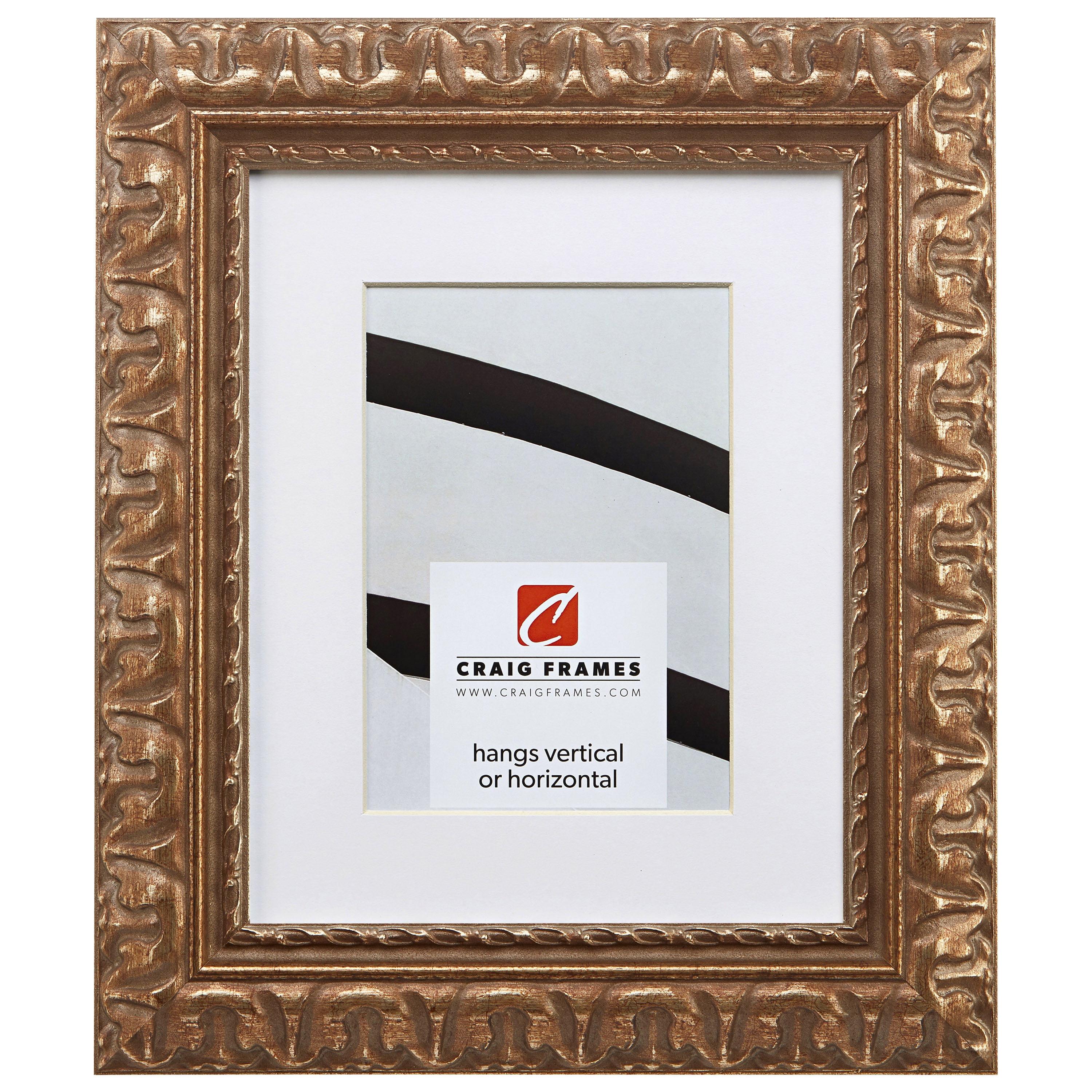 Craig Frames Bravado Ornate, 24x36 inch Antique Bronze Picture Frame Matted for a 20x30 Photo