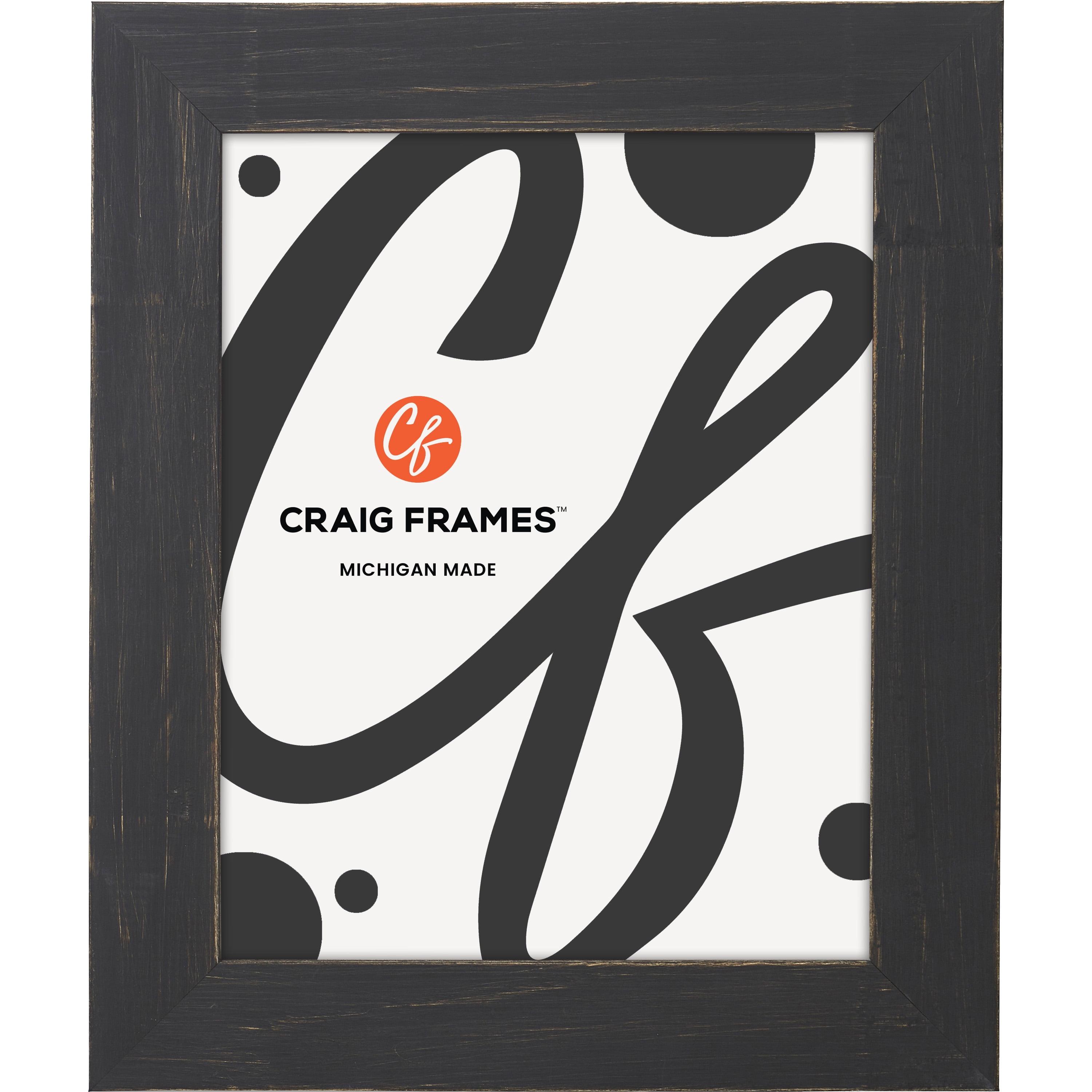 Craig Frames Jasper, 15x21 inch Picture Frame, Country Charcoal Black
