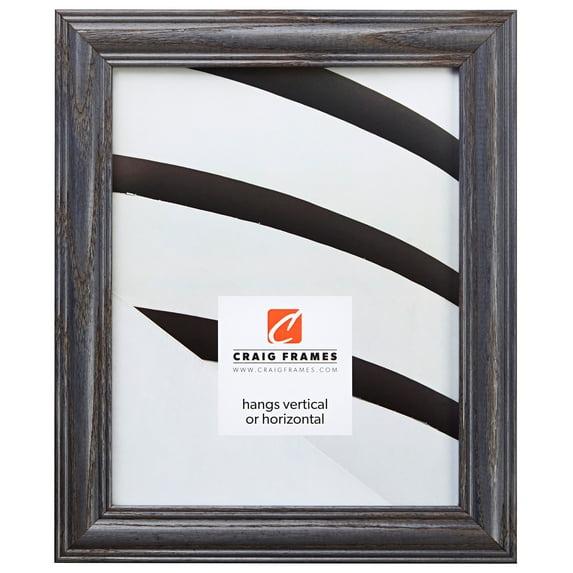 Craig Frames Wiltshire 440, 4x10 inch Picture Frame, Traditional Blue Grey Hardwood