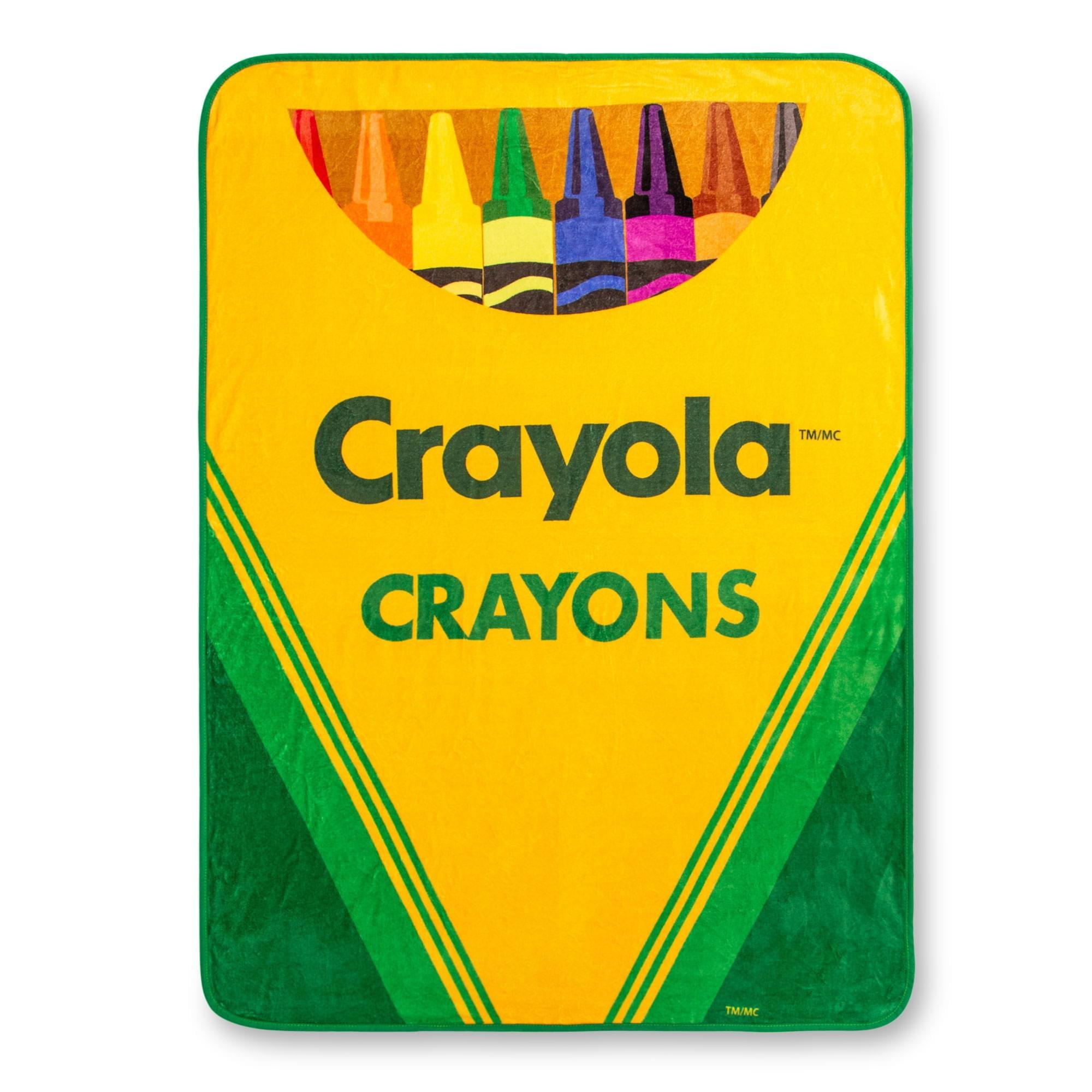 Crayola Crayon Box Retro Fleece Throw Blanket 45 x 60 Inches