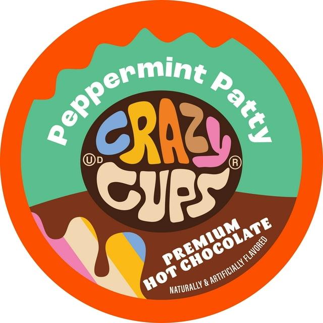 Crazy Cups Peppermint Patty Hot Chocolate Pods, 22 Count for Keurig K Cups Brewers